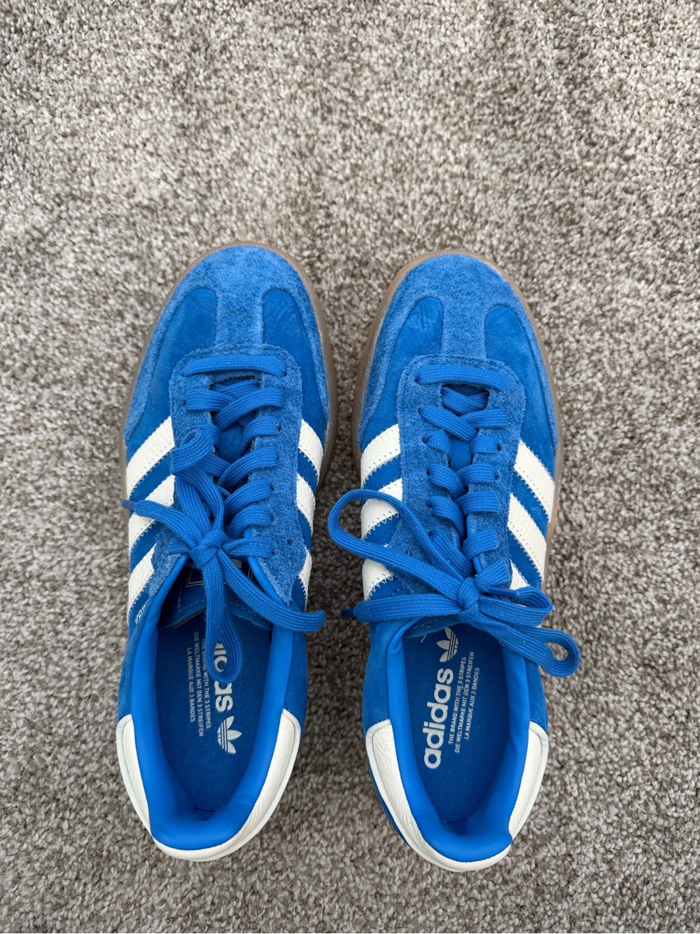 adidas Samba Platform Suede Sneakers - Blue/White - Picture 2 of 3